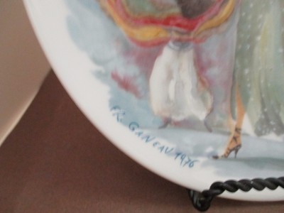 D'Arceau-Limoges Fr. Ganeau Decorator Plate Albertine la femme Liane1910 - EUC