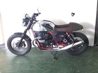 2015 65-reg Moto Guzzi V7 MKII RACER finished in chrome/red/black
