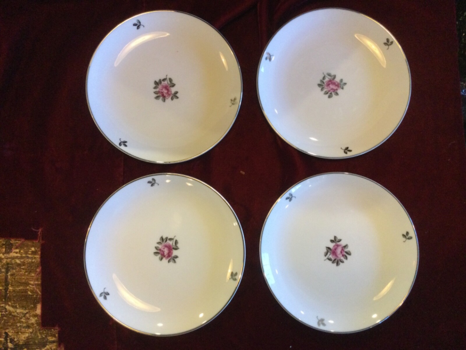食器 Band new Set of 4 Vintage Fukagawa China 920 Bread Plates Japan