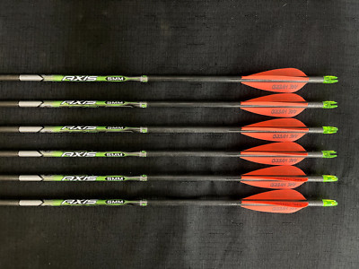 Pre-Cut Easton Archery Axis 5MM 340 Match Grade w/ AAE Hybrid Vanes 29.5'' NEW