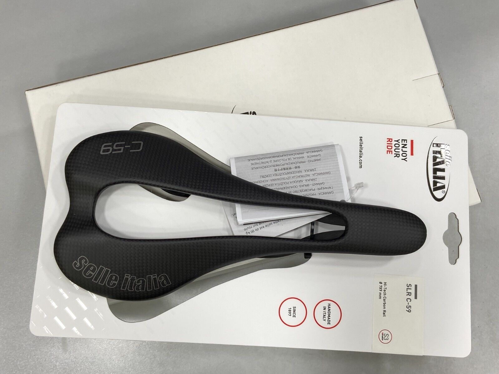 Selle Italia SLR C59 Carbon S3 128 x 265 mm Bicycle Saddle Selle Italia SLR C59 Carbon S3 128 x 265 mm Bicycle Saddle