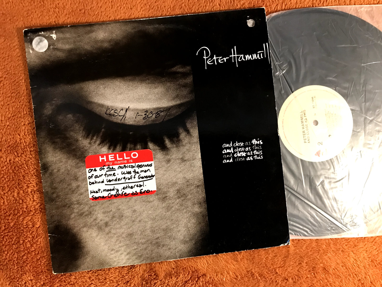 PETER HAMMILL And Close As This ORIG LP prog synth VAN DER GRAAF