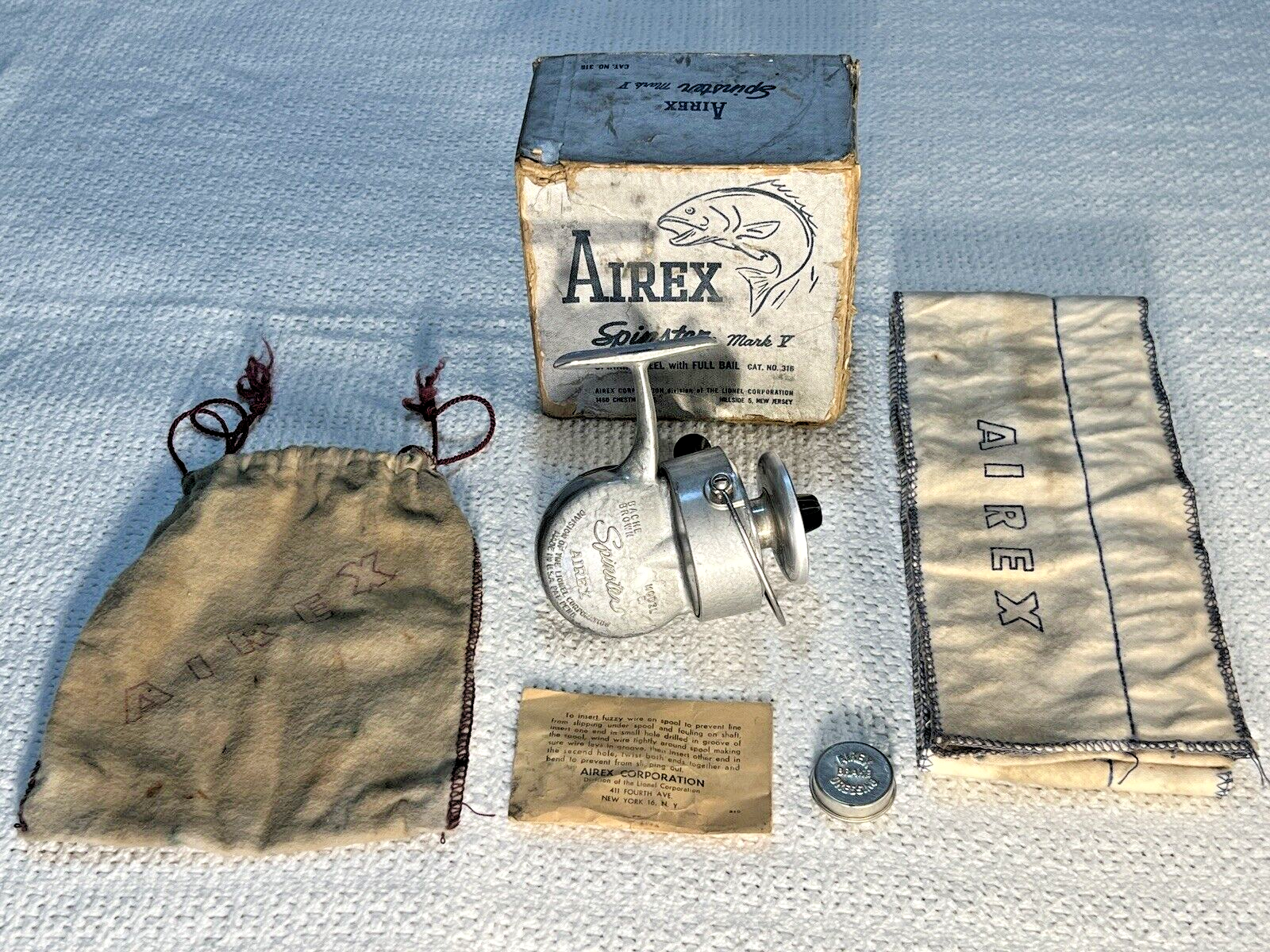 Airex Bache Brown Spinster Mark V Model 5 W/Box + Scarce Airex Bache Brown Spinster Mark V Model 5 W/Box + Scarce