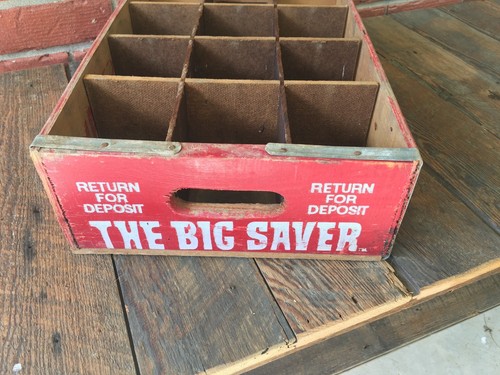 ROYAL CROWN BiG SAVER 32oz RC COLA Crate Woode Box Ellisville Mississippi