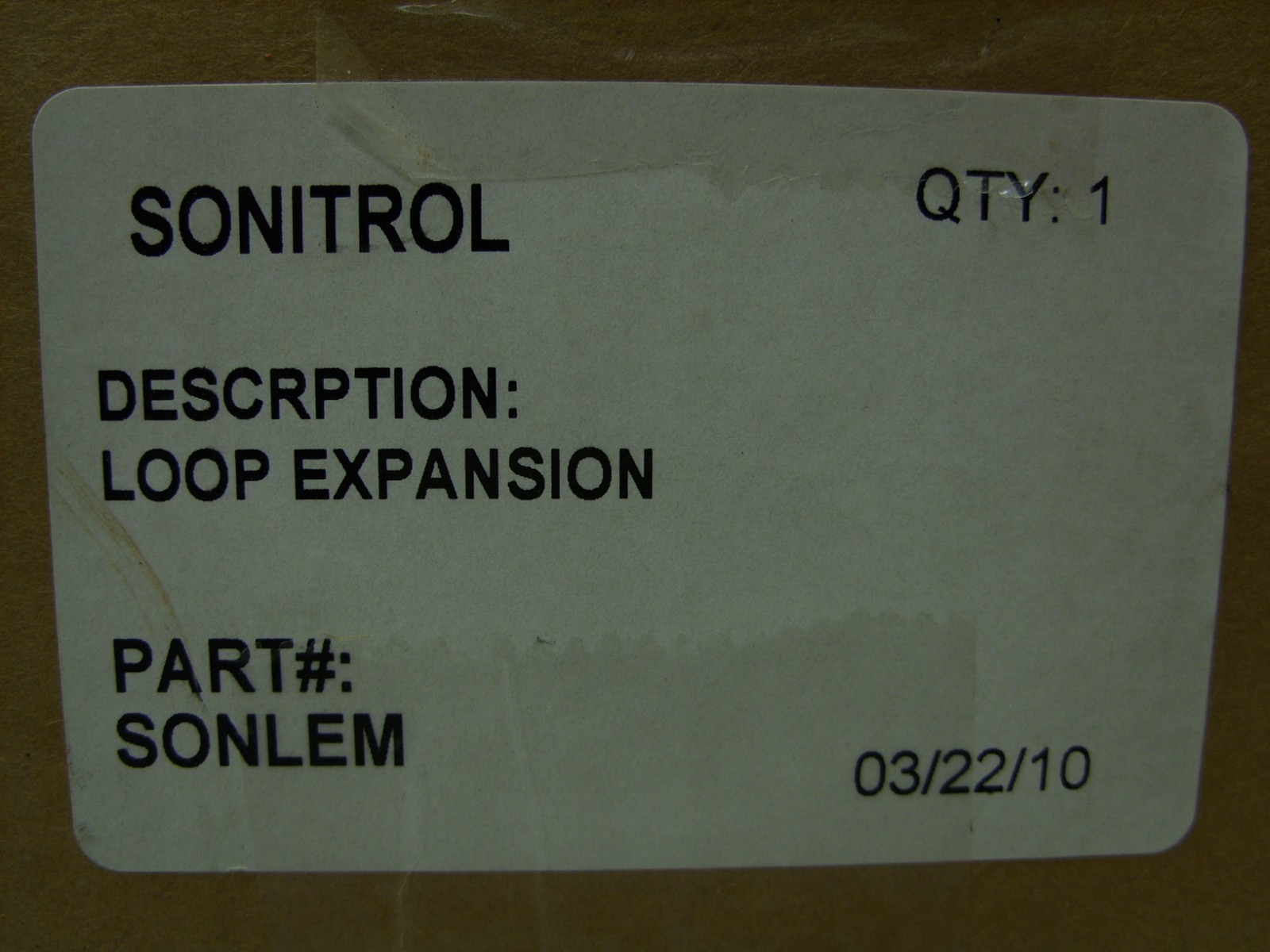 SONITROL - Alarm Loop Expansion Card - SONLEM - P/N: 09840004 - New Sealed