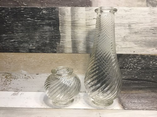 Beautiful Vintage Swirl Glass Chandelier Spacers