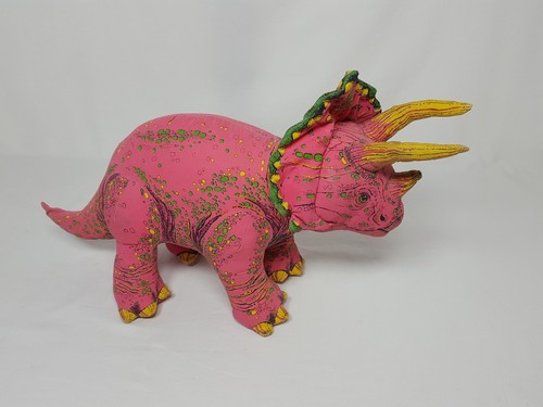 VTG Determined Productions Dinosaurs Triceratops Stegosaurus Applause Plush 1992