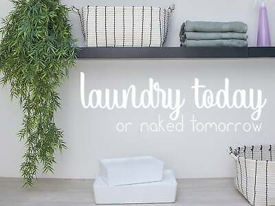 Story Of Home Decals Today Or Naked Tomorrow Script Laundry Room Wall Decal