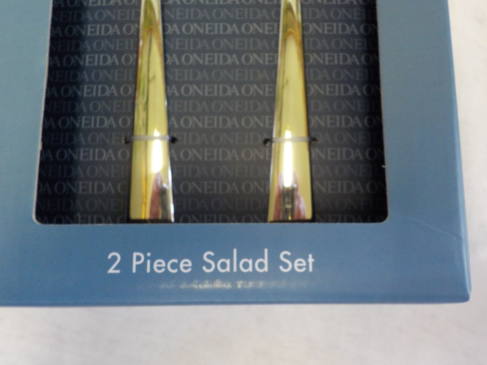 Oneida 2 Piece Salad Set NOCHA Pattern NIB 18% Chrome Dishwasher Safe No Polish