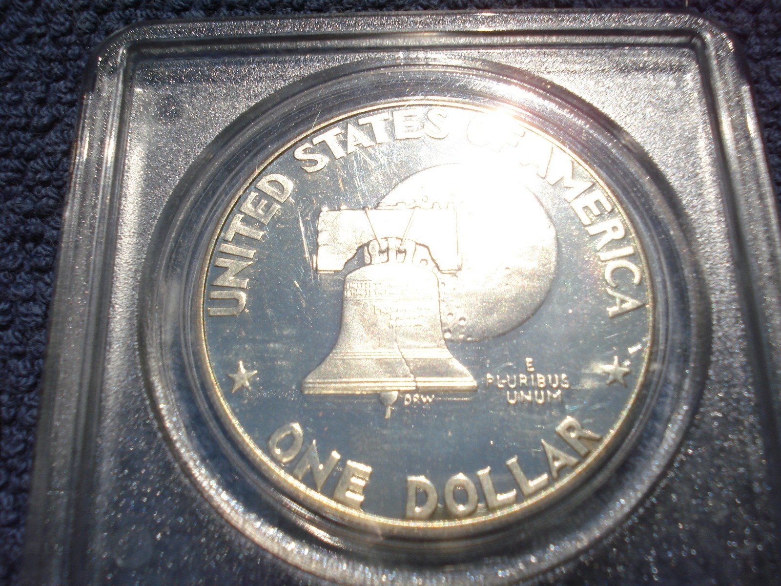 1921 SILVER  PEACE DOLLAR  + 1976 S SILVER EISENHOWER PROOF 69 CAMEO