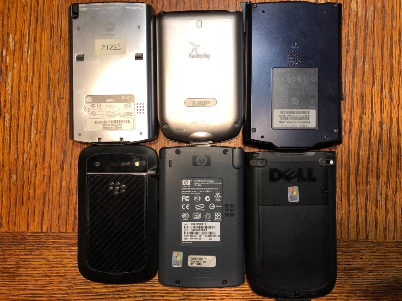6 Untested handhelds (ex. Blackberrys and palm pilots)