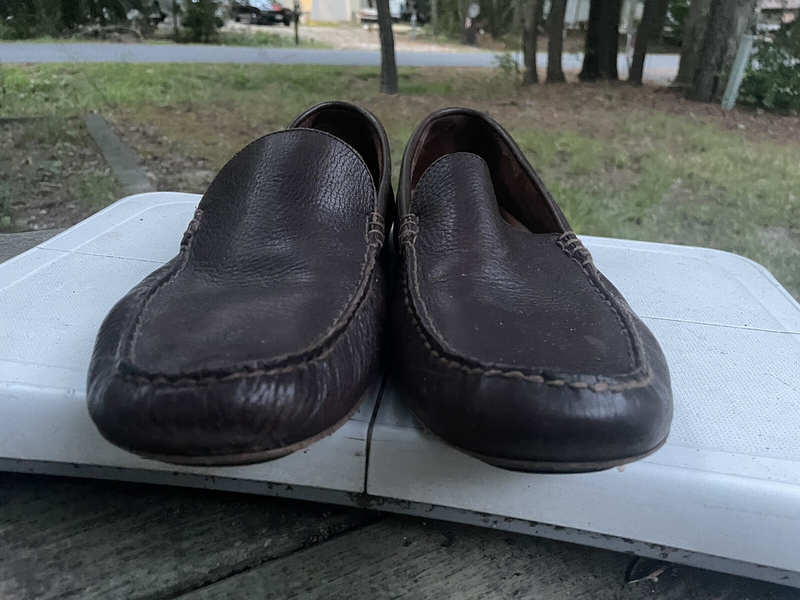 J Crew Brown Leather Casual Moc Toe 