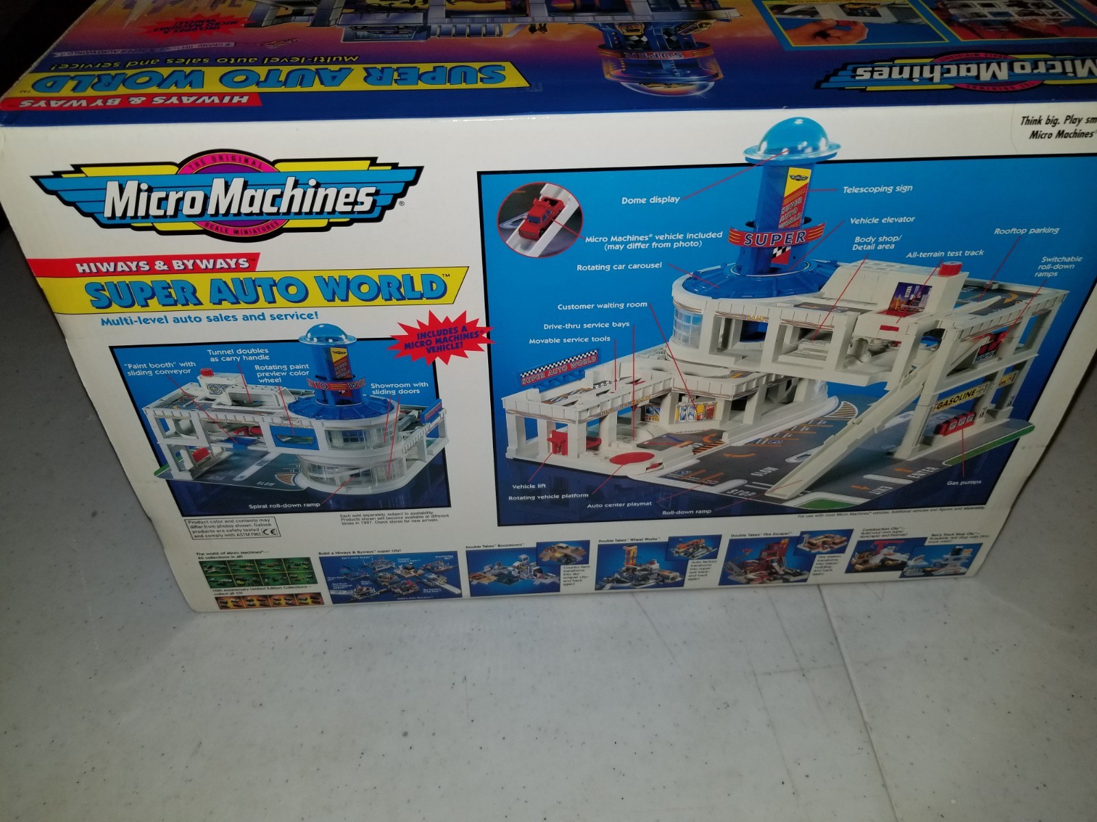 MICRO MACHINES SUPER AUTO WORLD PLAY SET GALOOB FACTORY SEALED NEW