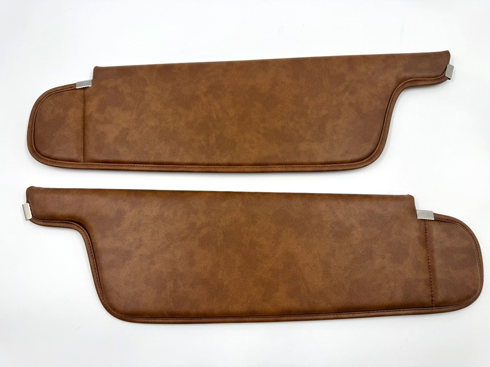 Saddle Brown Sunvisor Set for 71-74 Plymouth Satellite Coupe Hardtop Thick Model
