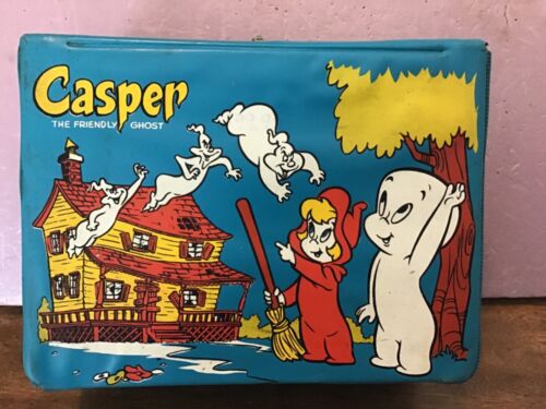 Casper the Friendly Ghost Vinyl lunchbox With Thermos Rare Rare