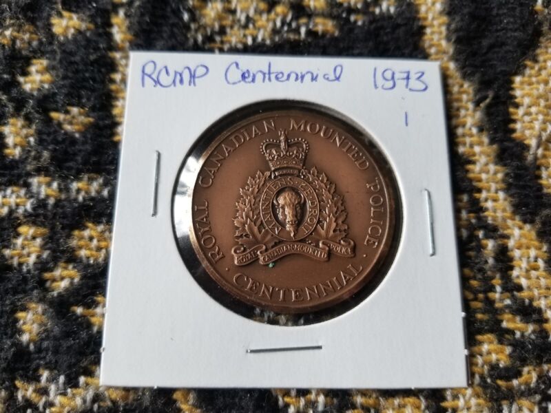 Royal Canadian Mounted Police Centennial - 1873-1973 - Bronze Medallion - i