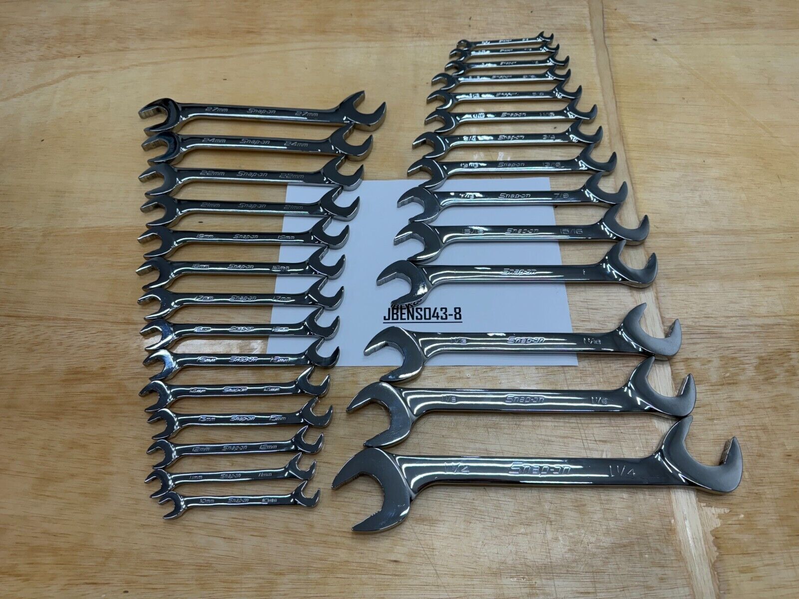 Snap-on Tools USA NEW 28pc SAE & Metric MASTER Flank Drive Snap-on Tools USA NEW 28pc SAE & Metric MASTER Flank Drive