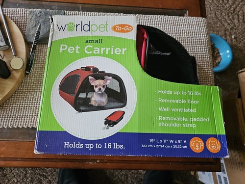 Travel Bag For Small Dogs 16lb Red