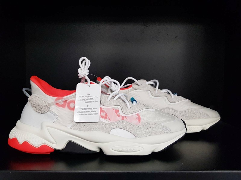 adidas ozweego big logo white solar red