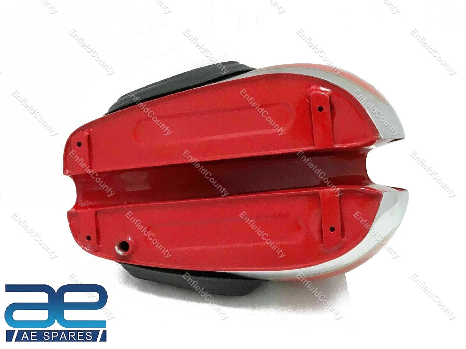 For Ariel 350cc Chrome & Red Painted Petrol Fuel Tank With Cap & Tank Knee Pad 