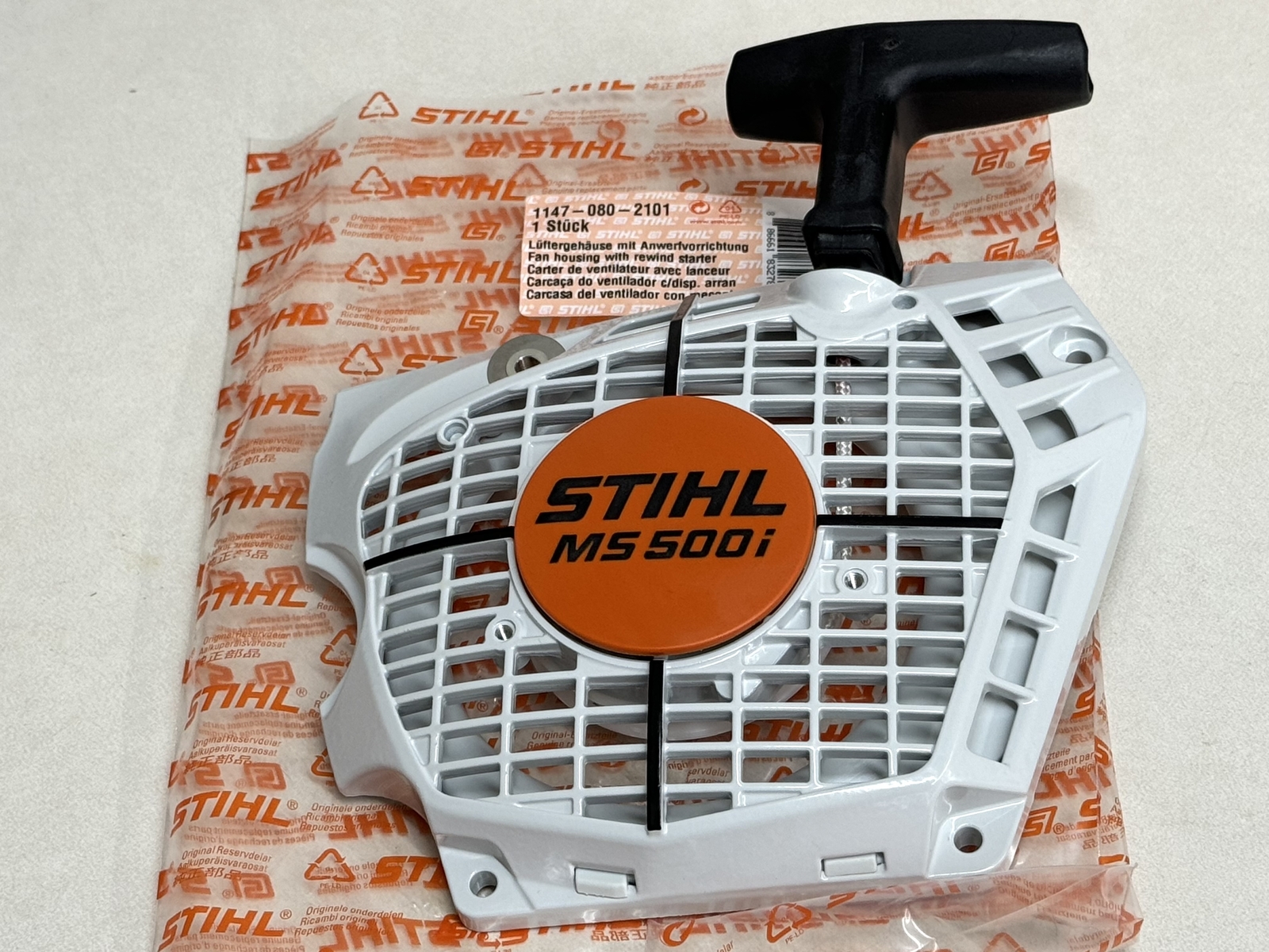 STIHL OEM REWIND STARTER FAN HOUSING 1147 080 2101 M500i MS500iR MS500i-R - Picture 1 of 3