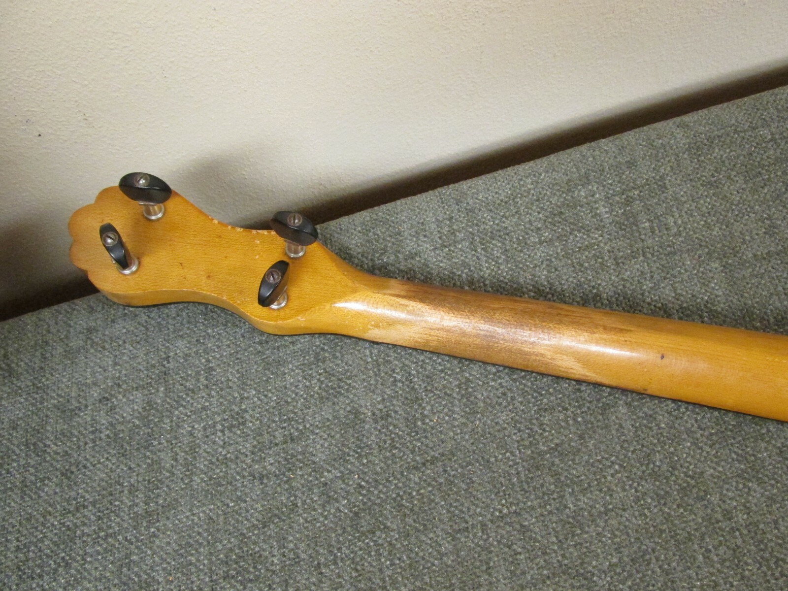 Vintage Tenor 4 String Banjo (Unmarked) Bird's Eye Maple Resonator