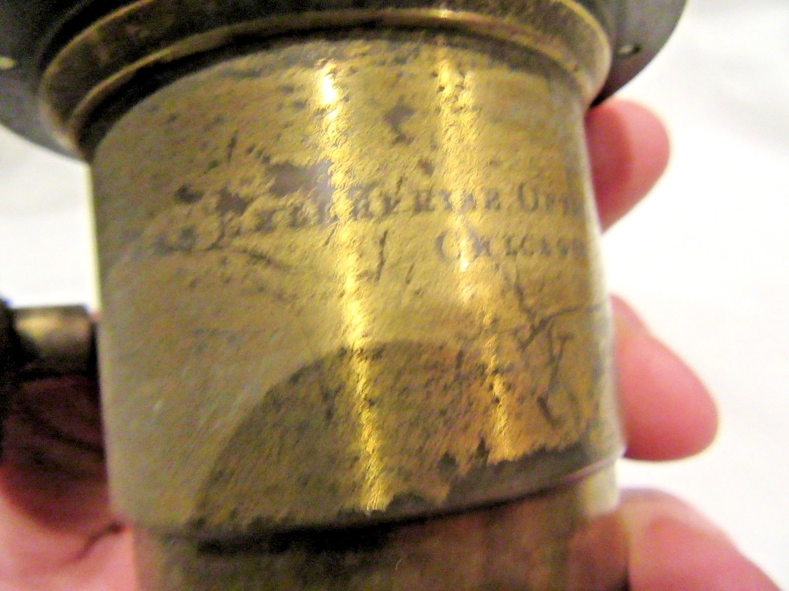 Vintage Enterprise Optical Chicago IL  BRASS Camera Projector Lens  Adjustable