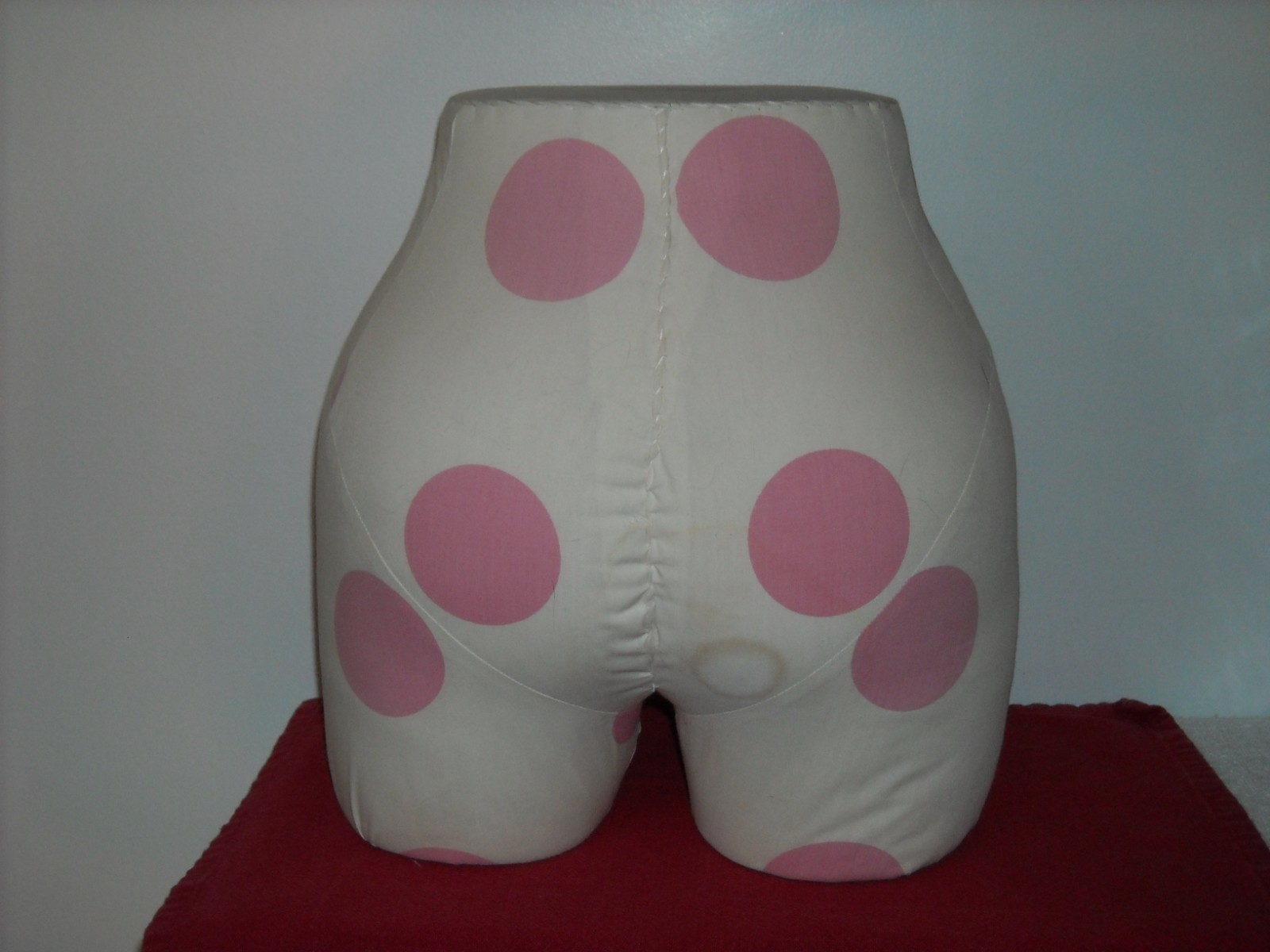 Victoria's Secret Mannequin Bottom Torso White/Pink Polka Dots 12