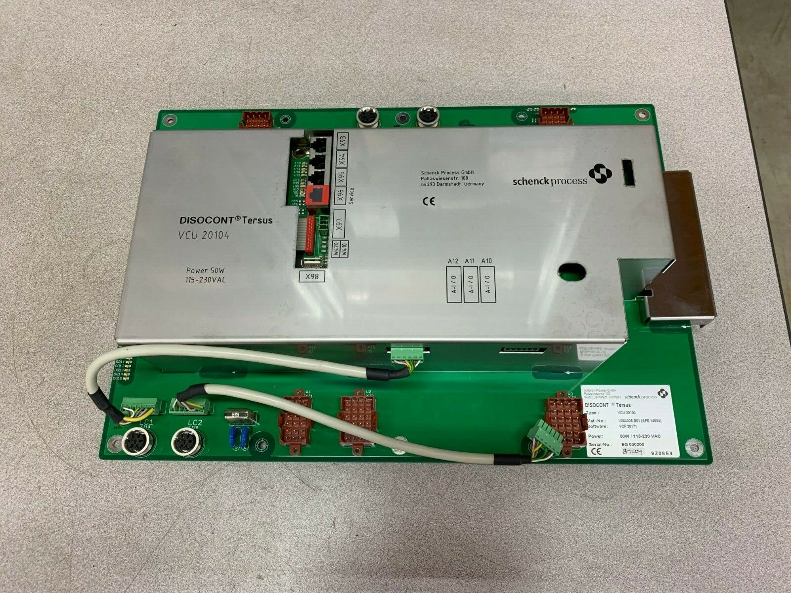 NEW NO BOX SCHENCK PROCESS DISOCONT TERSUS VCU 20104 CONTROL