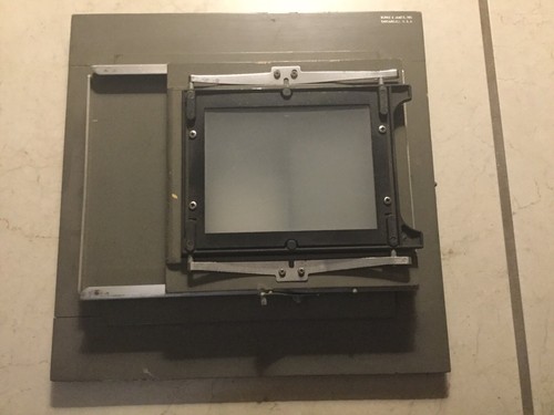 B&J Burke & James 8x10 to 4x5 sliding reducing back Kodak 2d also