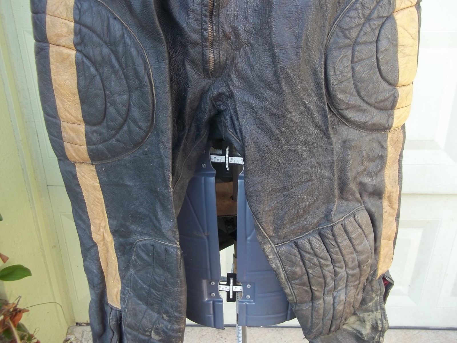 Vtg Broderna Halvarsson Sweden Leather Motorcycle Racing Trousers Pants Sz 