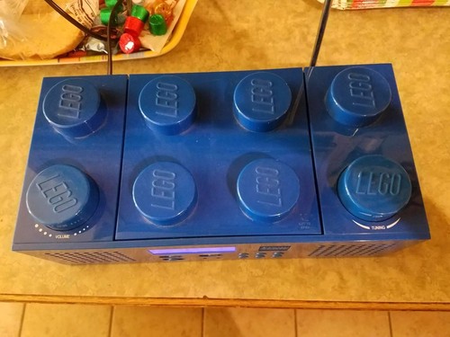 LEGO Portable CD Player AM/FM Radio LG11003 LEGO Boombox  WORKS! Blue