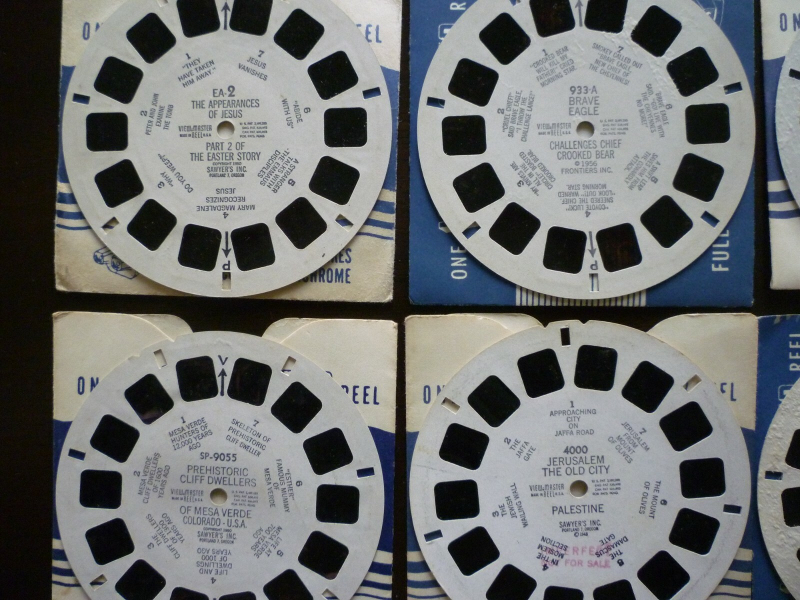 Assorted Lot of 16 Vintage View Master Reels in Sleeves (1940's - 1950's)