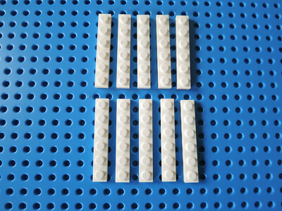 LEGO 10 x flache Platte Bauplatte 3666 weiß 1x6