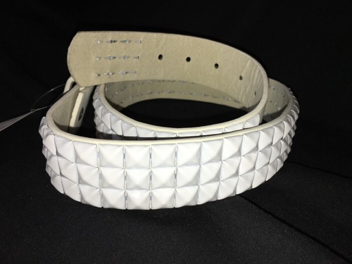 Womens Belt Hot Topic White Pyramid Studded Belt Medium New With Tags Punk Emo