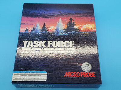Task Force 1942 IBM PC & TANDY Game 3.5'' Disks Big Box - CLEAN & NICE!