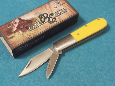 Rite EDGE RE5023YW BARLOW Yellow handle pocket knife 3 1/4'' closed PA5023YW NEW!