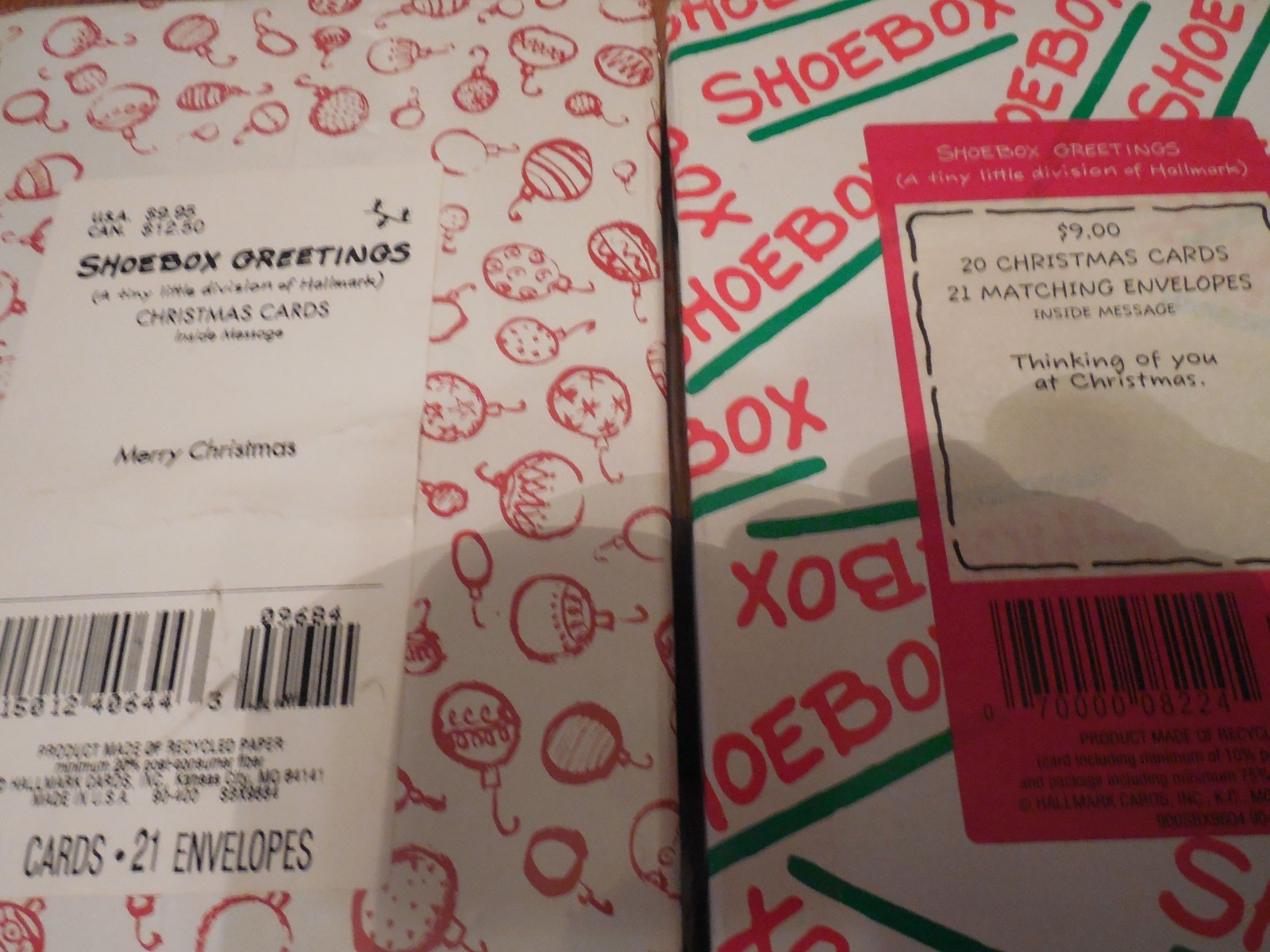 Hallmark Shoebox Christmas Cards Lot of 2 New in Box 