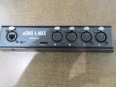 eDMX4 MAX 4-Port 5-pin   ArtNet/sACN via Ethernet to DMX 512 Converter 