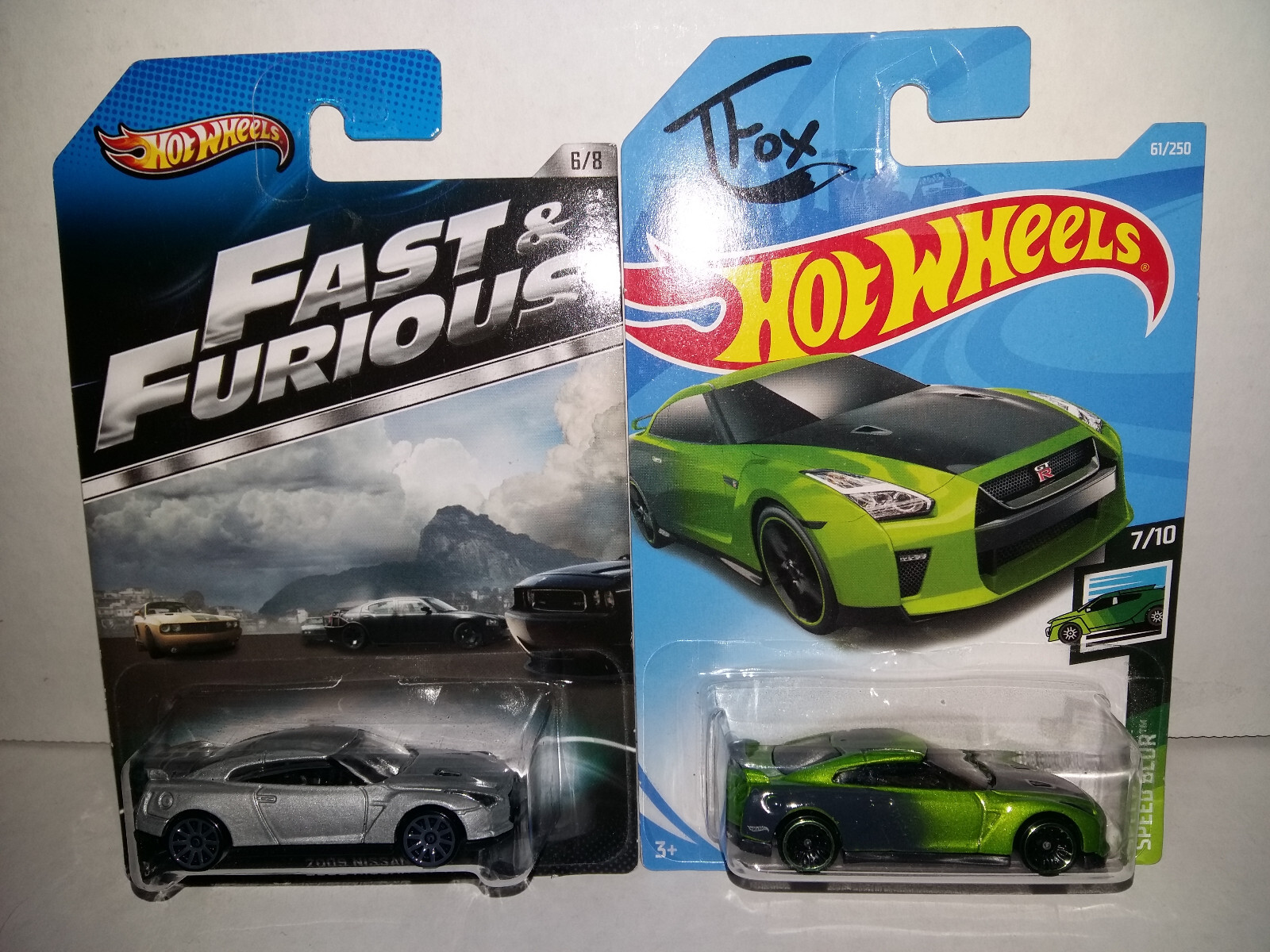 Hot Wheels Fast Furious Nissan GT-R 6/8 and Tanner Fox TFox