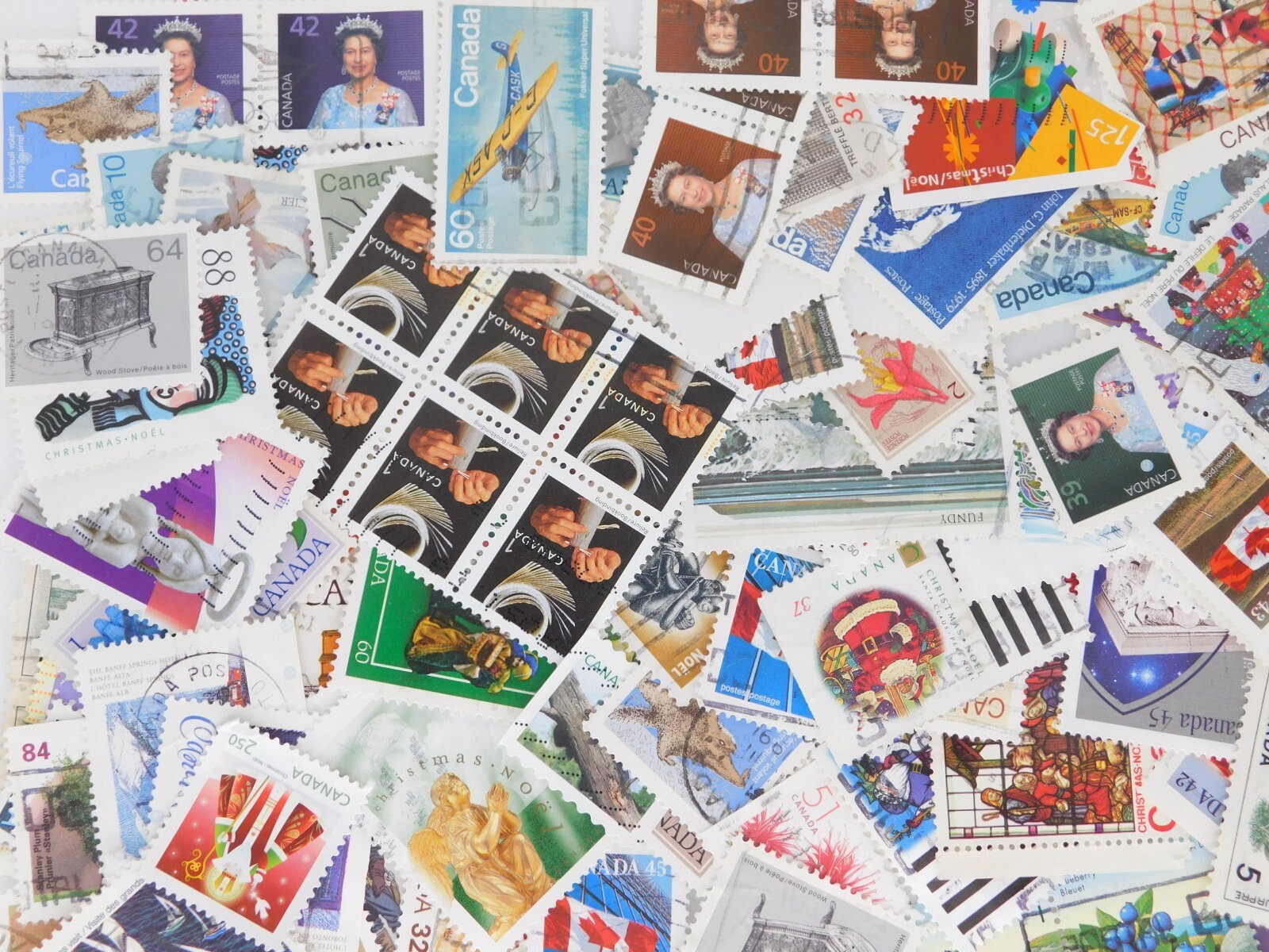 Jyunko829様Otegami秋カナダpost記念印付きポストカード STAMP CANADA Commemorative 100pc lot off paper philatelic