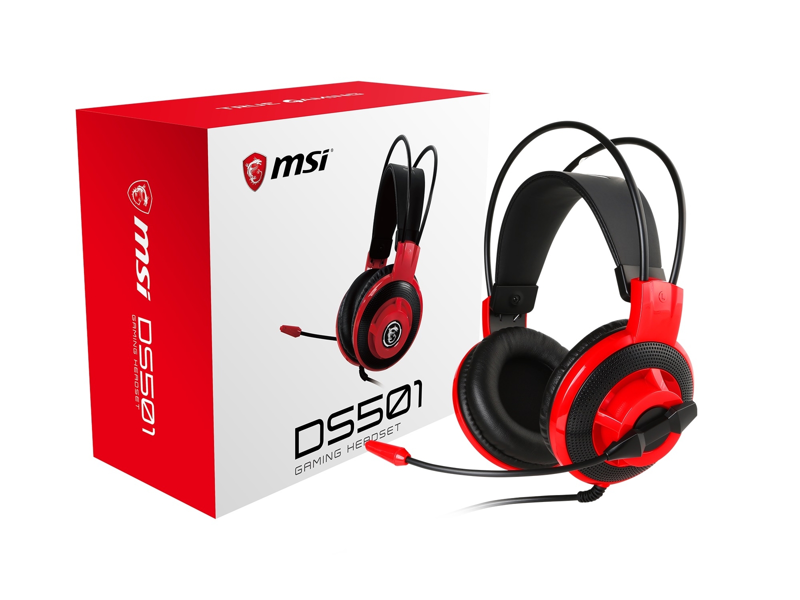 MSI DS501 GAMING Headset with Two 40mm Drivers for Quality Audio