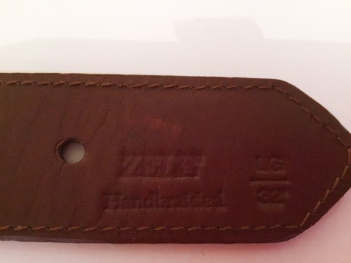 Vintage 1980's Zele Hand braided Belt Boho Bohemian Hipster GenuineLeather 32