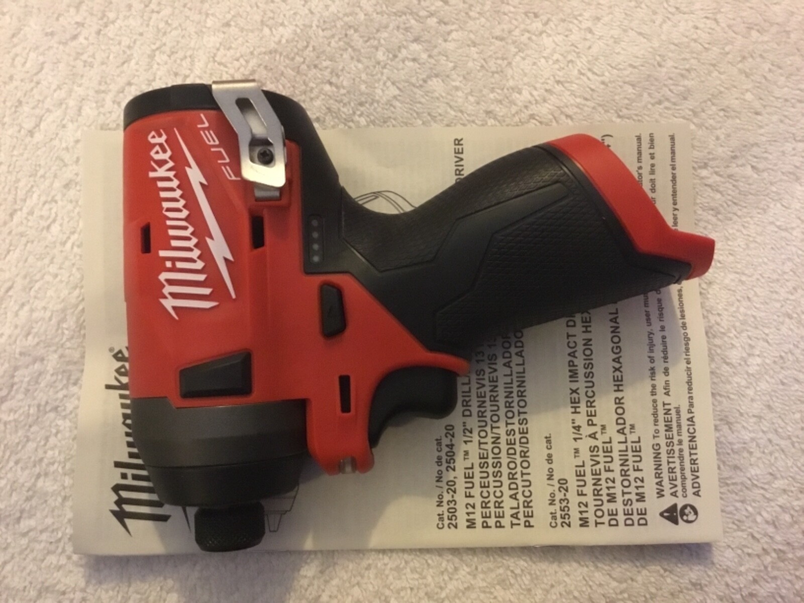 New Milwaukee Fuel M12 2553-20 12V Li-ion 1/4