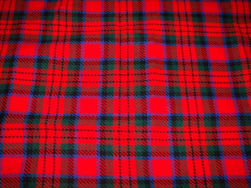 Vintage Red Plaid fabric 31.75