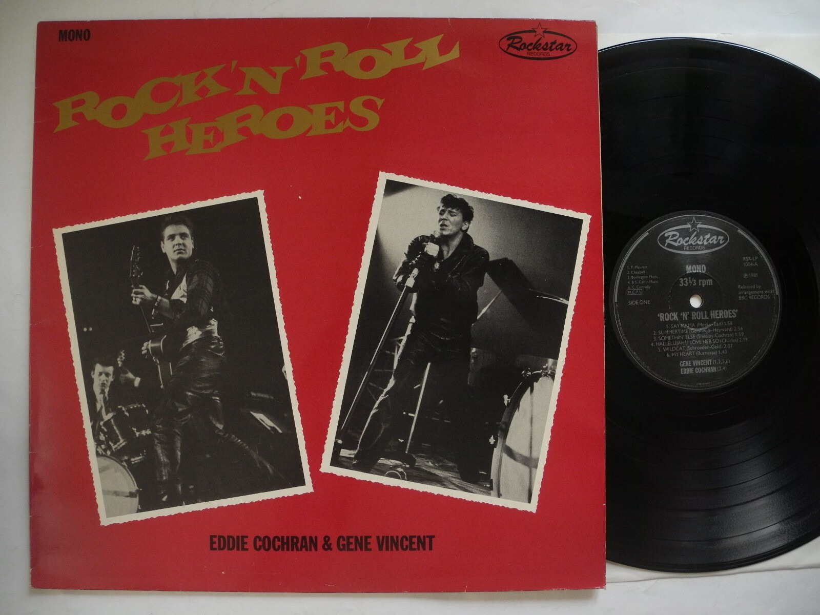 EDDIE COCHRAN & GENE VINCENT Rock 'n'Roll Heroes LP 1981 UK