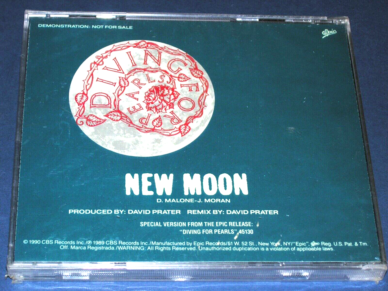 DIVING FOR PEARLS New Moon 2TRX w/ RARE ROCK REMIX PROMO CD single
