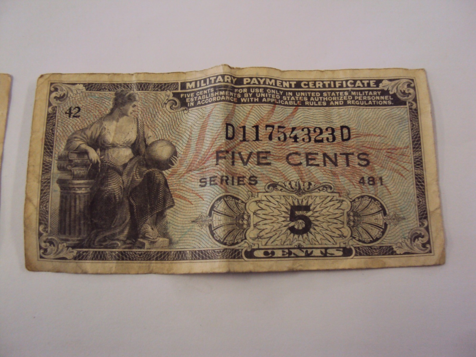 (2) US MILITARY m26, m42,,1951 5 CENT,10 Cent Military payment