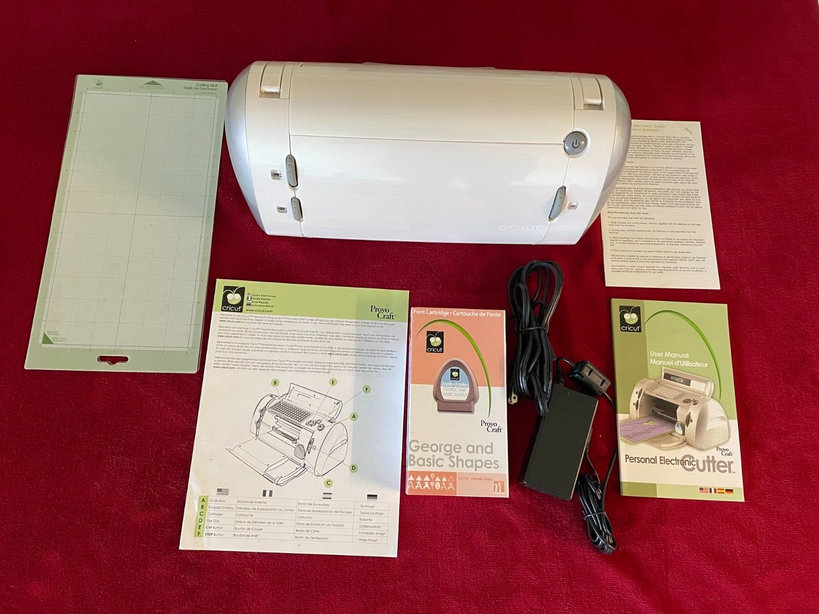 Provo Craft Cricut Personal Electronic Cutter CRV001 Package; Original Owner