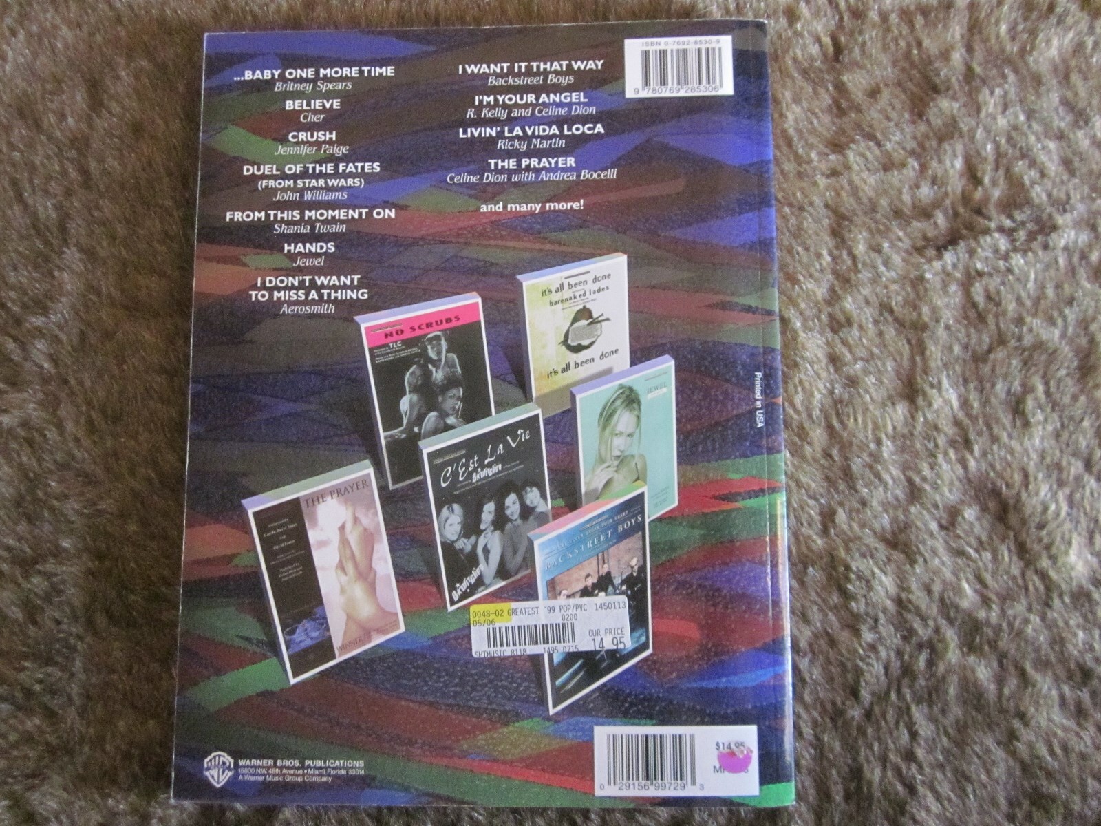 The Greatest Pop Hits of 1999 So Far: Piano/Vocal/Chords (1999 Warner Bros)